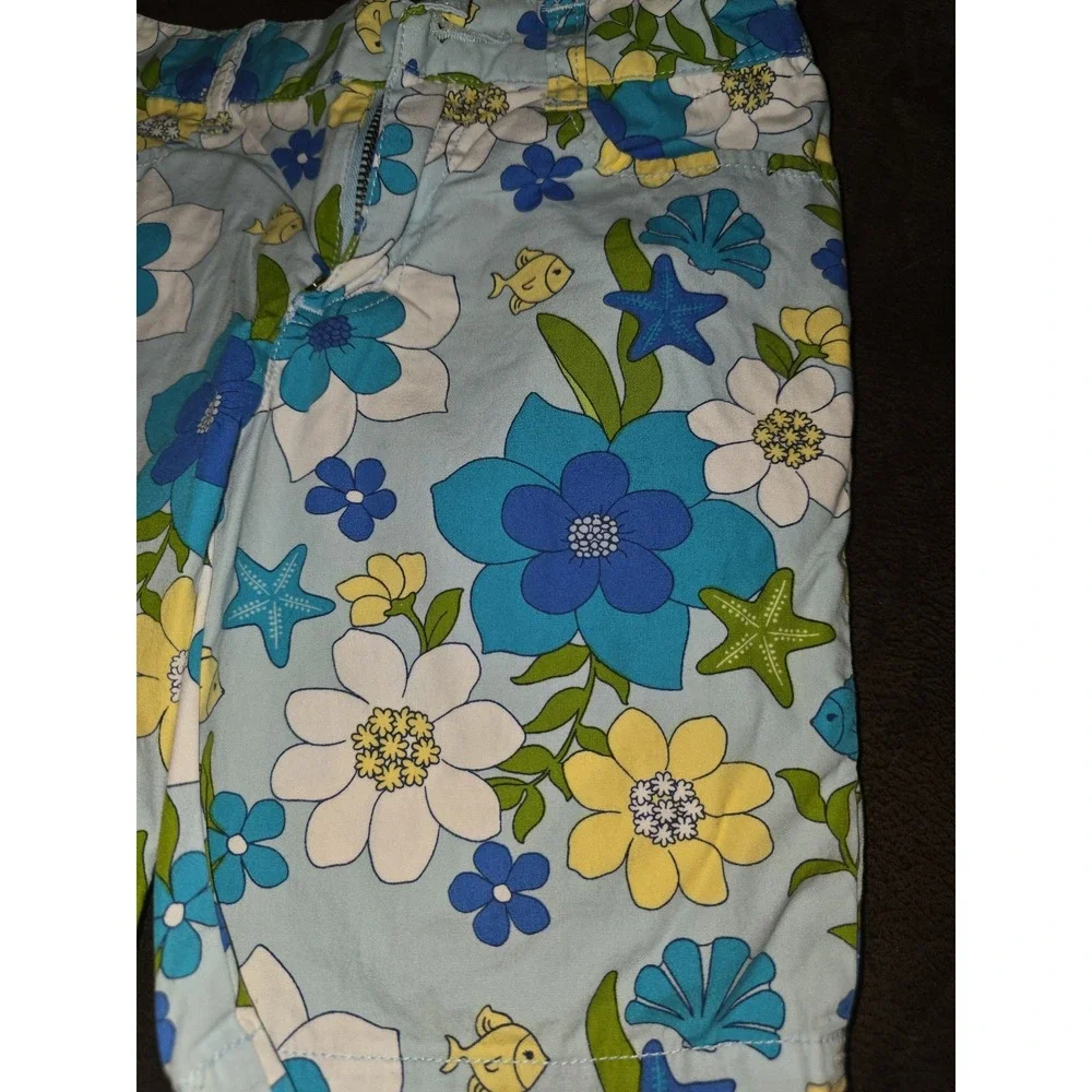 Gymboree sea splash floral‎ fish shorts size 6